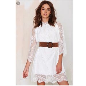 Midnight Hour Lace Dress in White Size S
